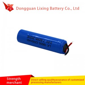 Εργοστασιακές πωλήσεις 18650 Lithium 2200mAh Ηλεκτρική μπαταρία οχήματος 3.7V Φόρτιση Ηλιακή μπαταρία κυττάρων έχει πιστοποίηση UN38